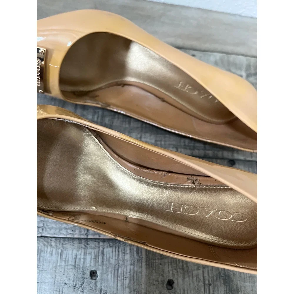 Coach Zan Two Tone Patent Leather Pointed Toe Pumps